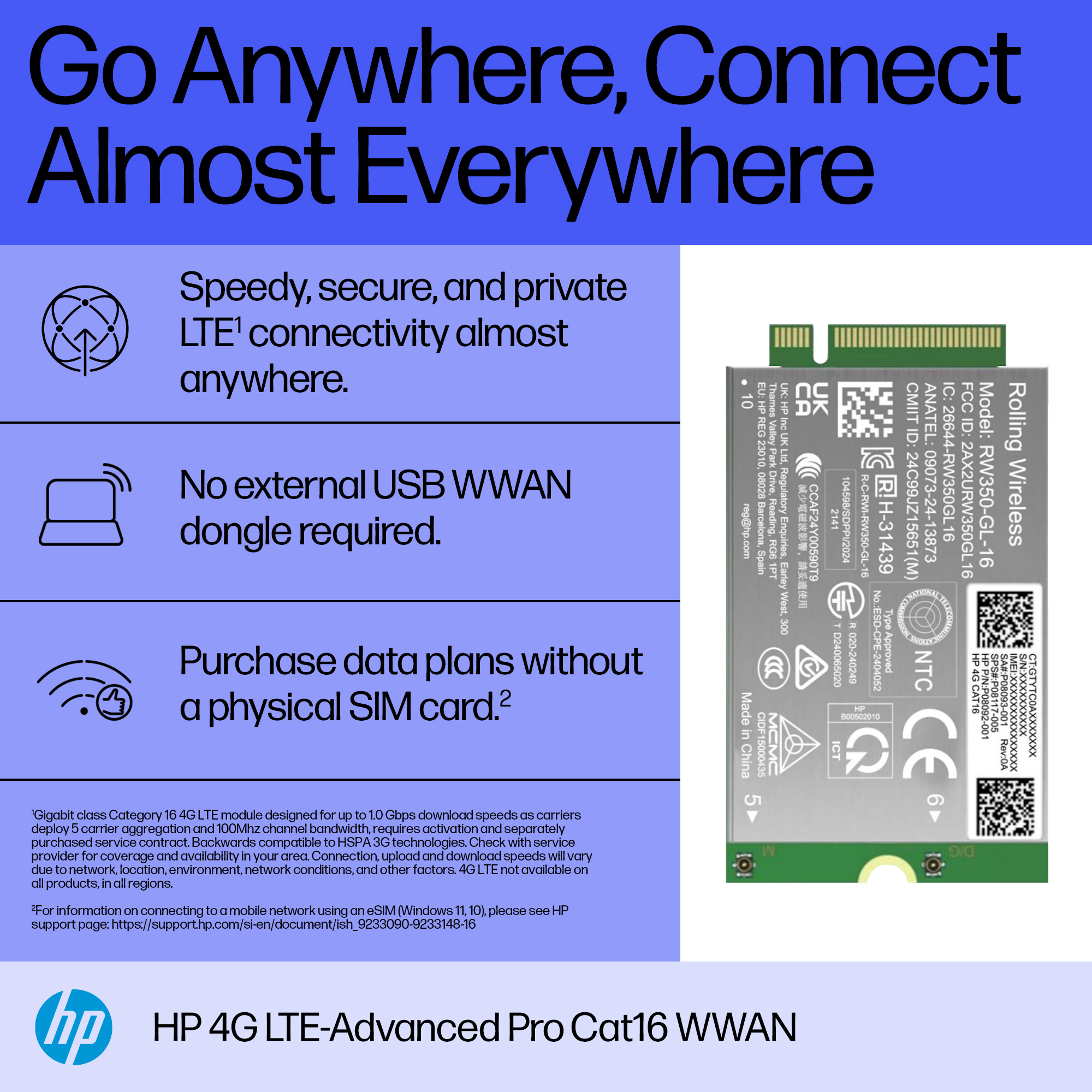 HP 4G LTE-Advanced Pro Cat19 WWAN – image 2