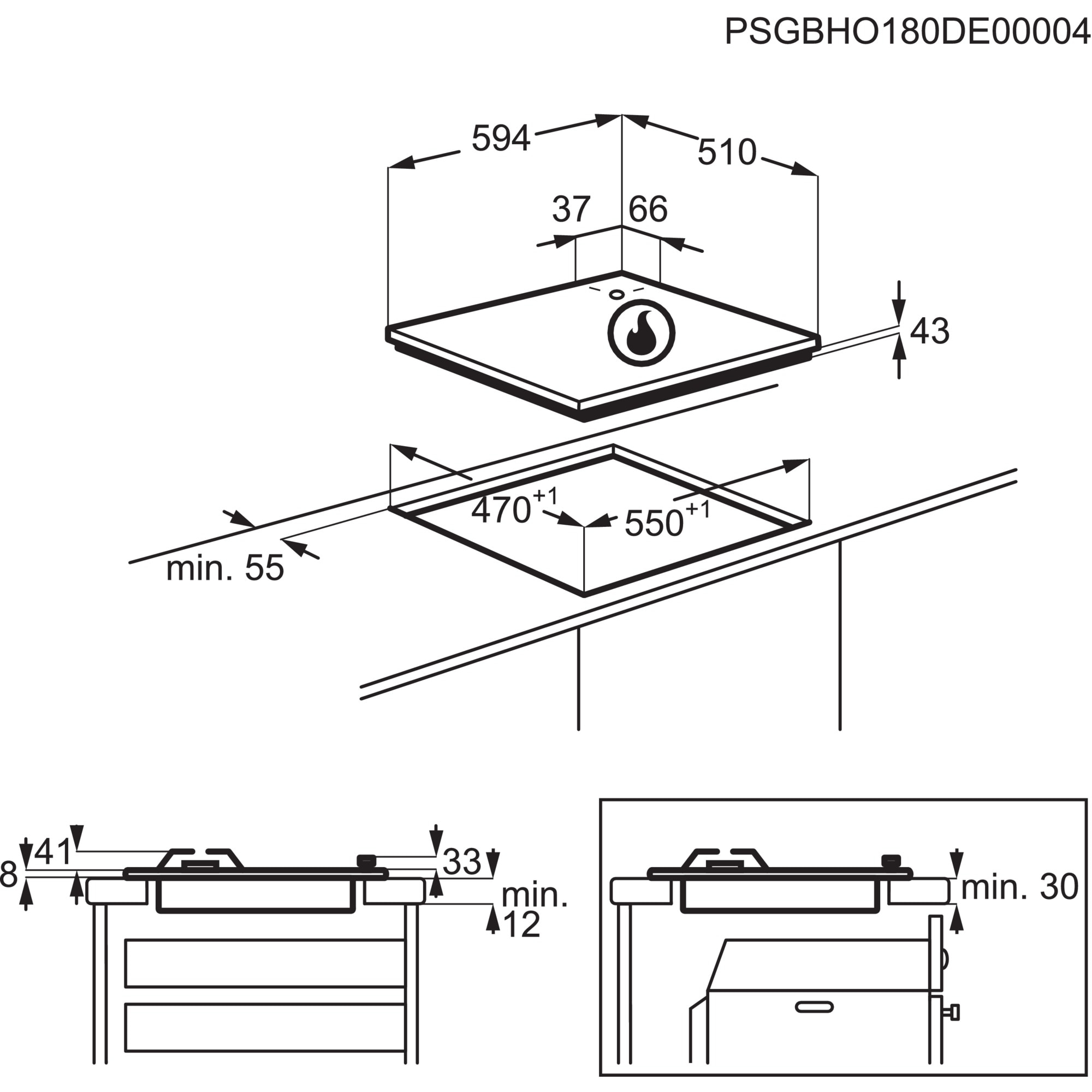 Electrolux EGS6414X hob Stainless steel Built-in – image 3
