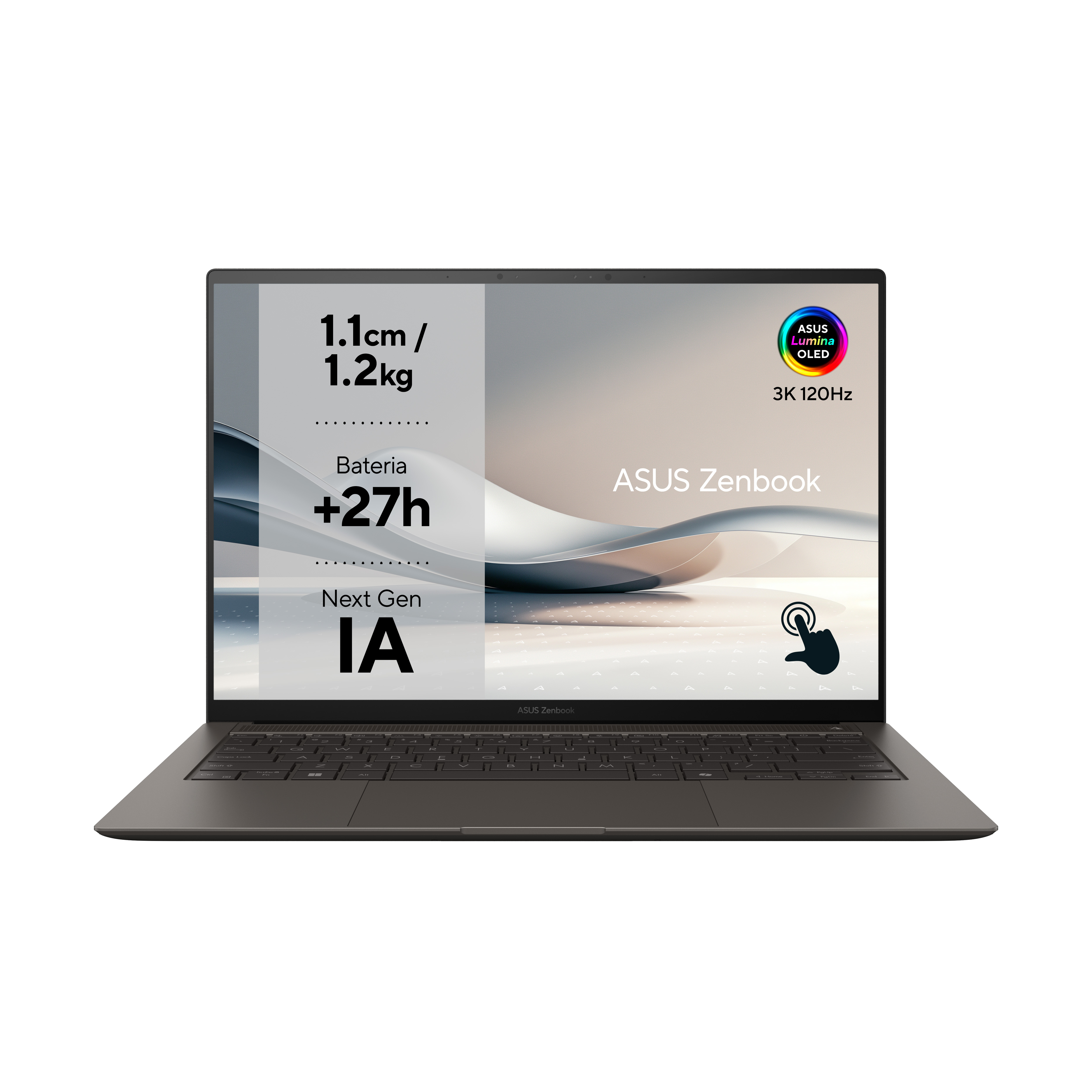 Portátil - ASUS UX5406SA-PZ303W Copilot+ PC, 14 " OLED 3K, Intel® Core™ Ultra 7 258V 47 TOPS, 32 GB RAM, 1 TB SSD, Arc™ GPU, Windows 11 Home - imagen 2