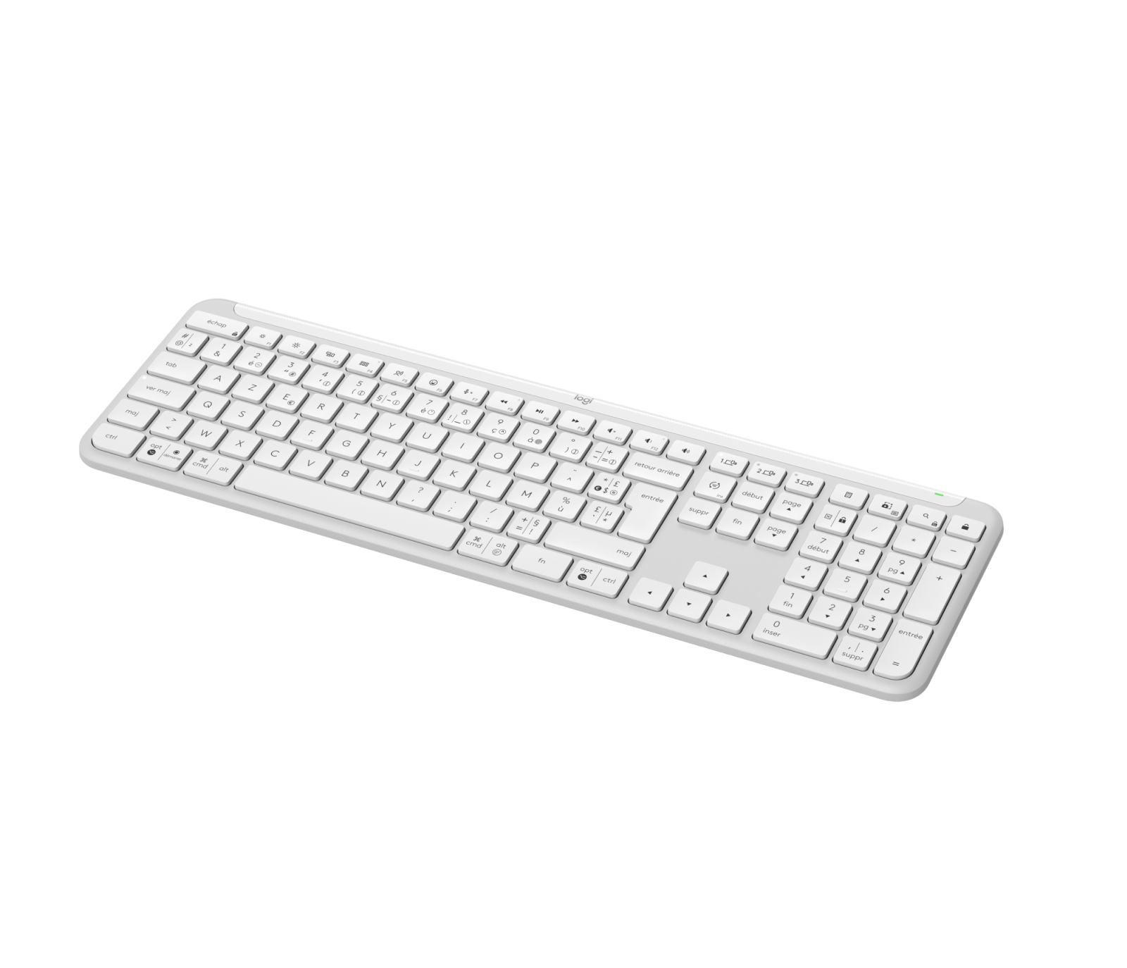 Logitech 920-012454 keyboard Office RF Wireless + Bluetooth AZERTY French White