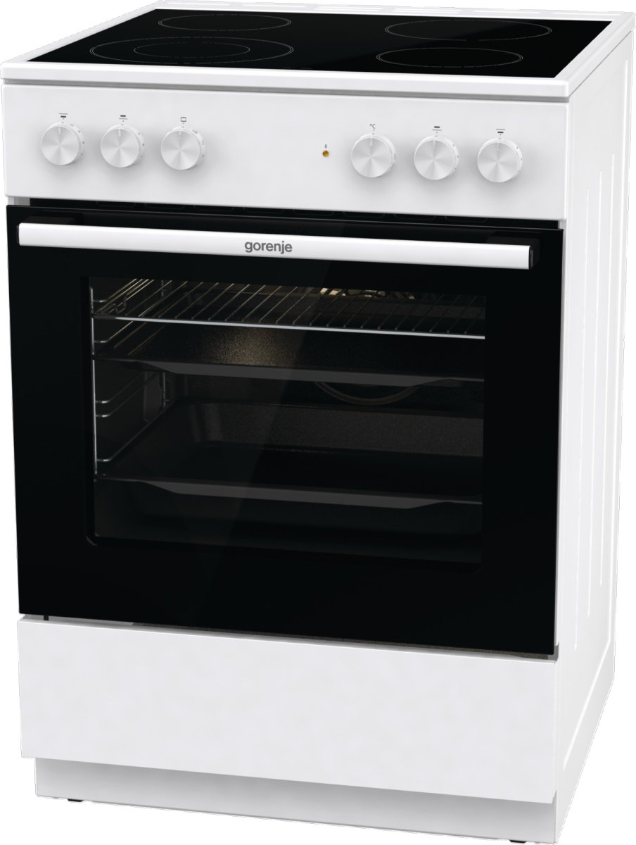 Gorenje GEC6A41WC cooker Freestanding cooker Electric Coil hob Silver – image 4