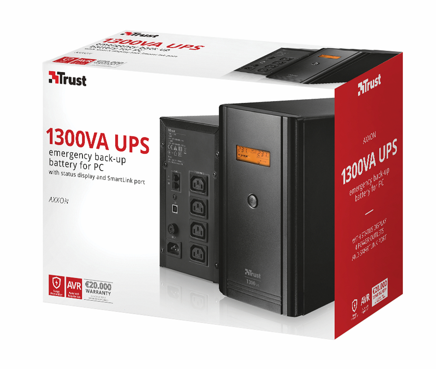 Trust AXXON uninterruptible power supply (UPS) 1.3 kVA – image 3