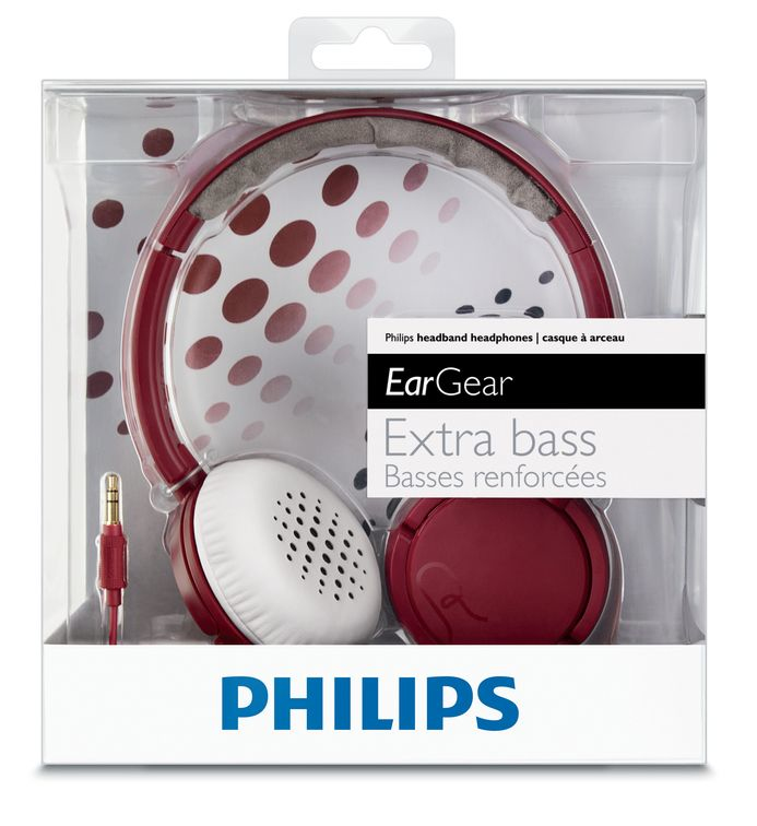 Philips SHL5010/98 headphones/headset Wired Head-band Red, White – image 2