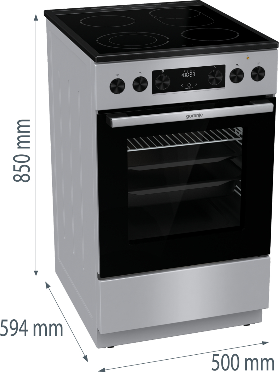 Gorenje GECS5C70SPAOT Freestanding cooker Electric Ceramic hob Stainless steel – image 8