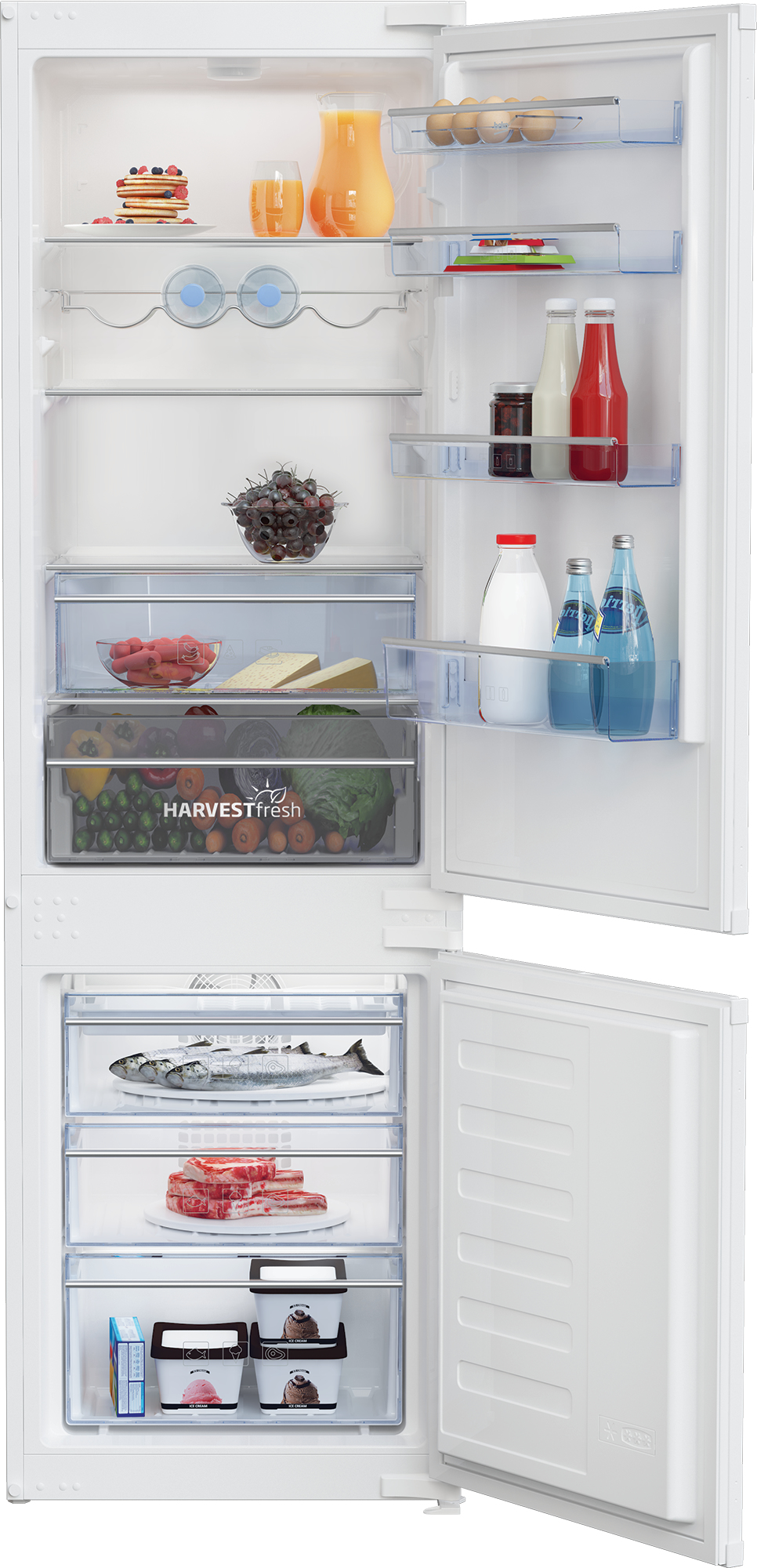 Beko ICQFVD373 Integrated Frost Free Fridge Freezer with HarvestFresh™ – image 2