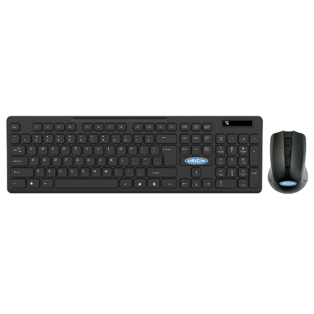 Origin Storage CKW350UK-OS tastiera Mouse incluso Casa/ufficio Wireless a RF + USB QWERTY Inglese Nero