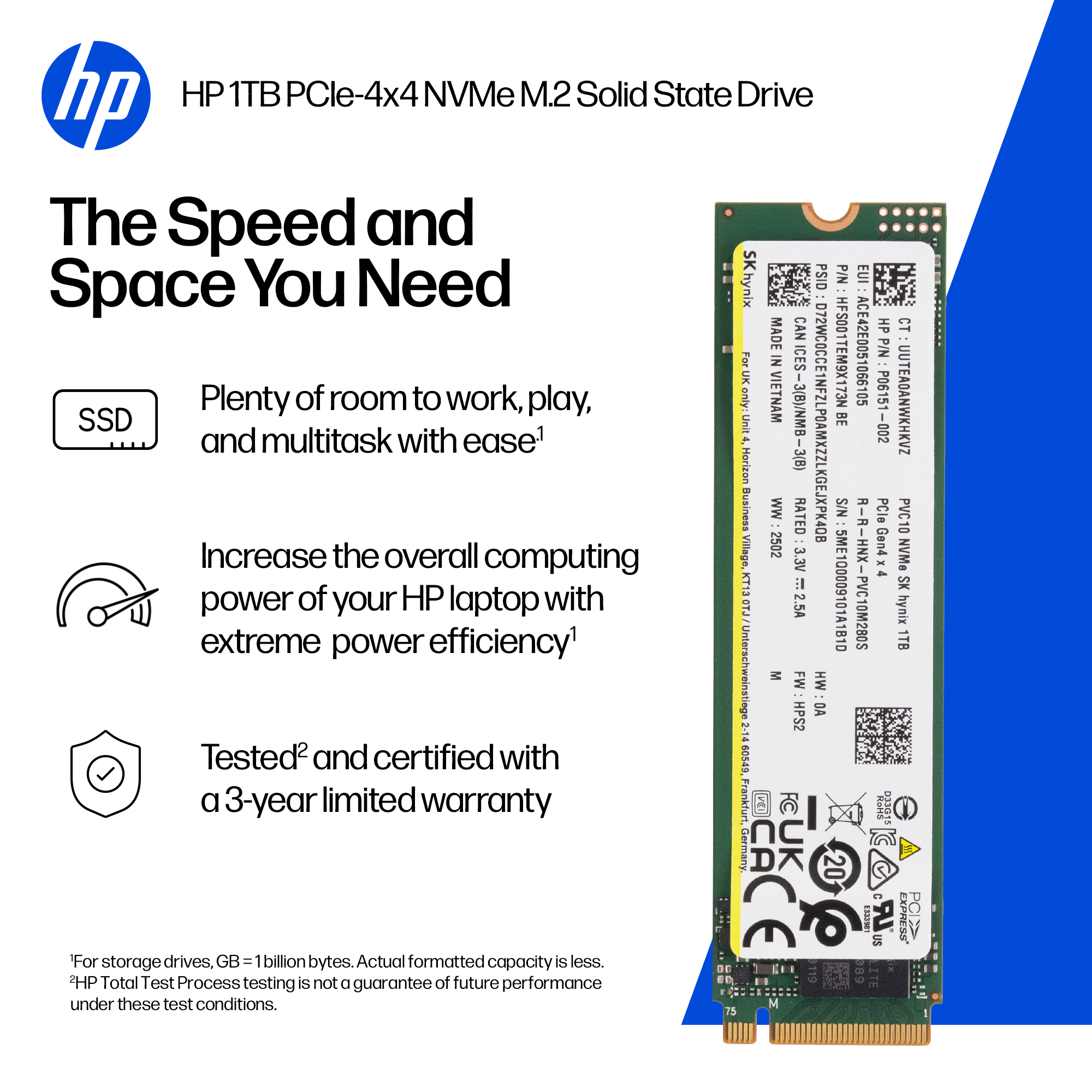 HP 1TB PCIe-4x4 NVMe Solid State Drive – image 2