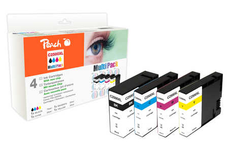 Peach Combi-Pack C2500XL Sort Gul Cyan Magenta Blæk PI100-283