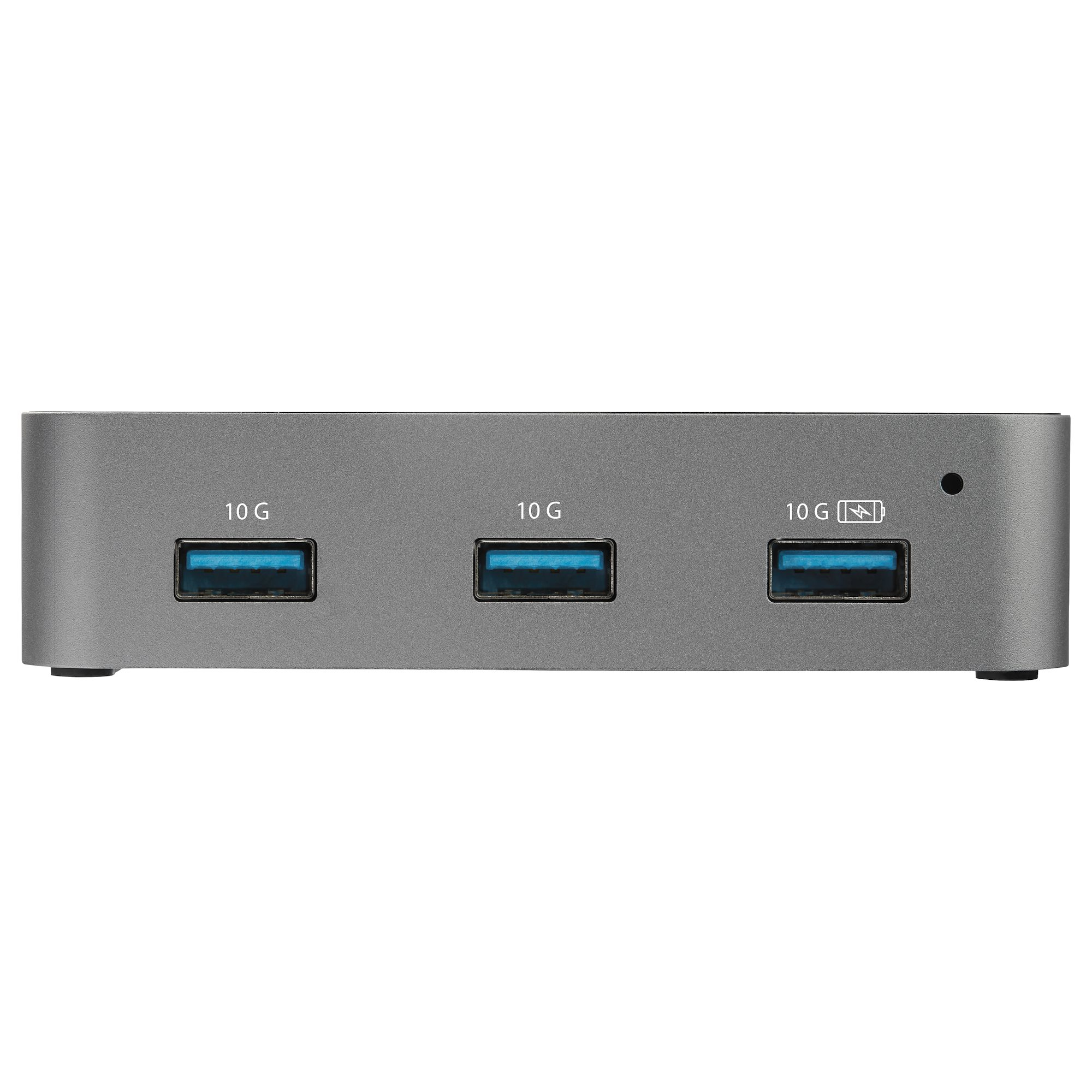 StarTech.com 4 Port USB C Hub with Power Adapter - USB 3.1/3.2 Gen 2 (10Gbps) - USB Type C to 4x USB-A - Self Powered Desktop USB Hub with Fast Charging Port (B – image 3
