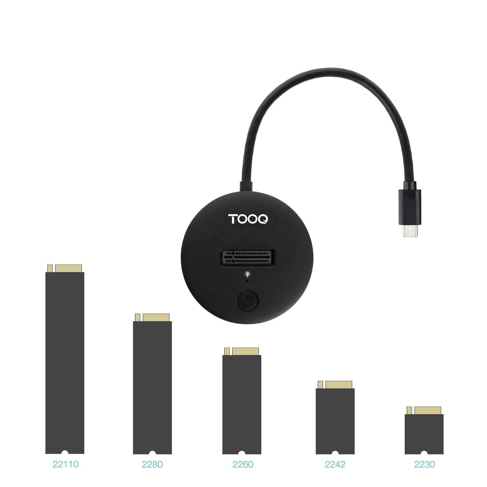 TooQ TQDS-100B storage drive docking station USB 3.2 Gen 2 (3.1 Gen 1) Type-C Black – image 3