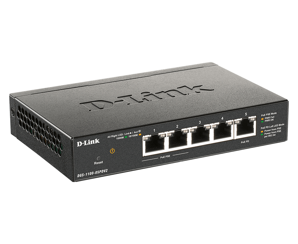 D-Link 5-Port Gigabit PoE Smart Managed Switch with 1 PD port – image 3