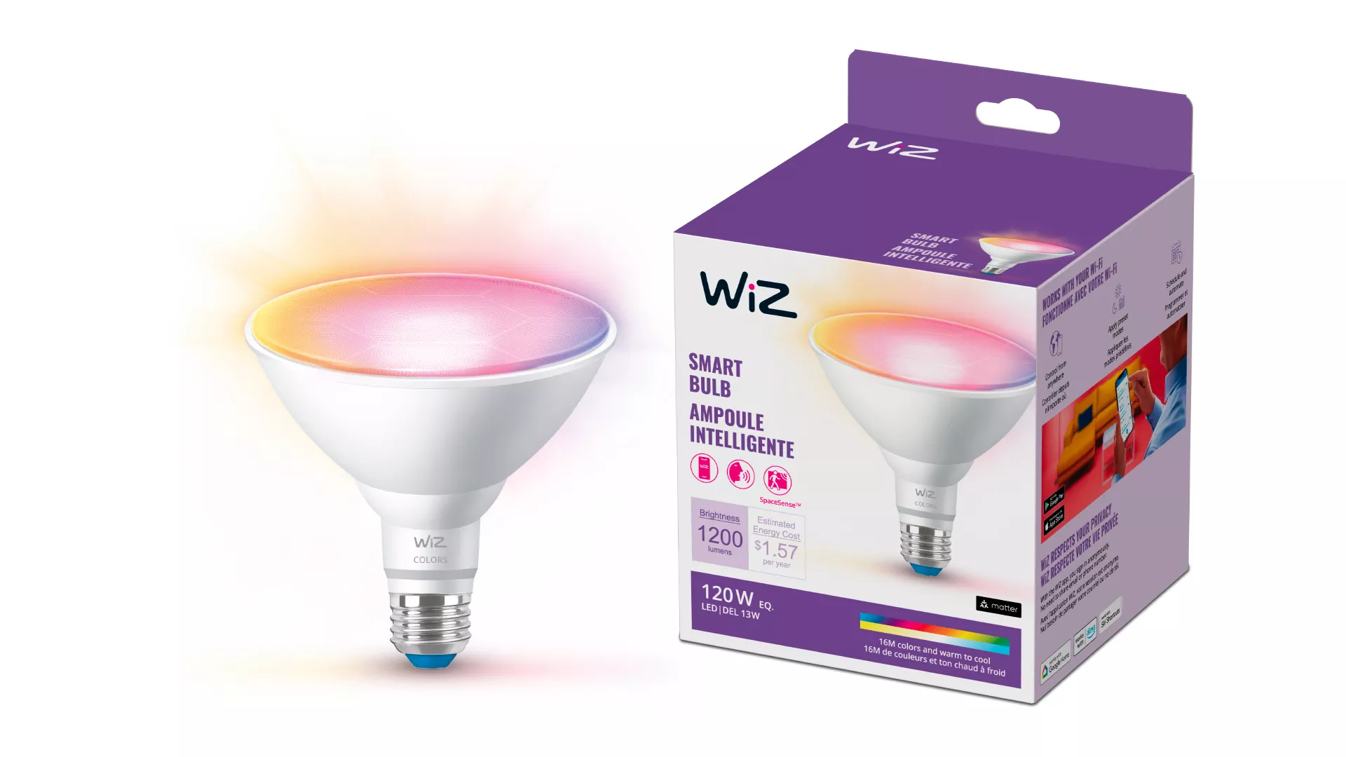 WiZ 046677603892 smart lighting Smart bulb Wi-Fi/Bluetooth – image 2