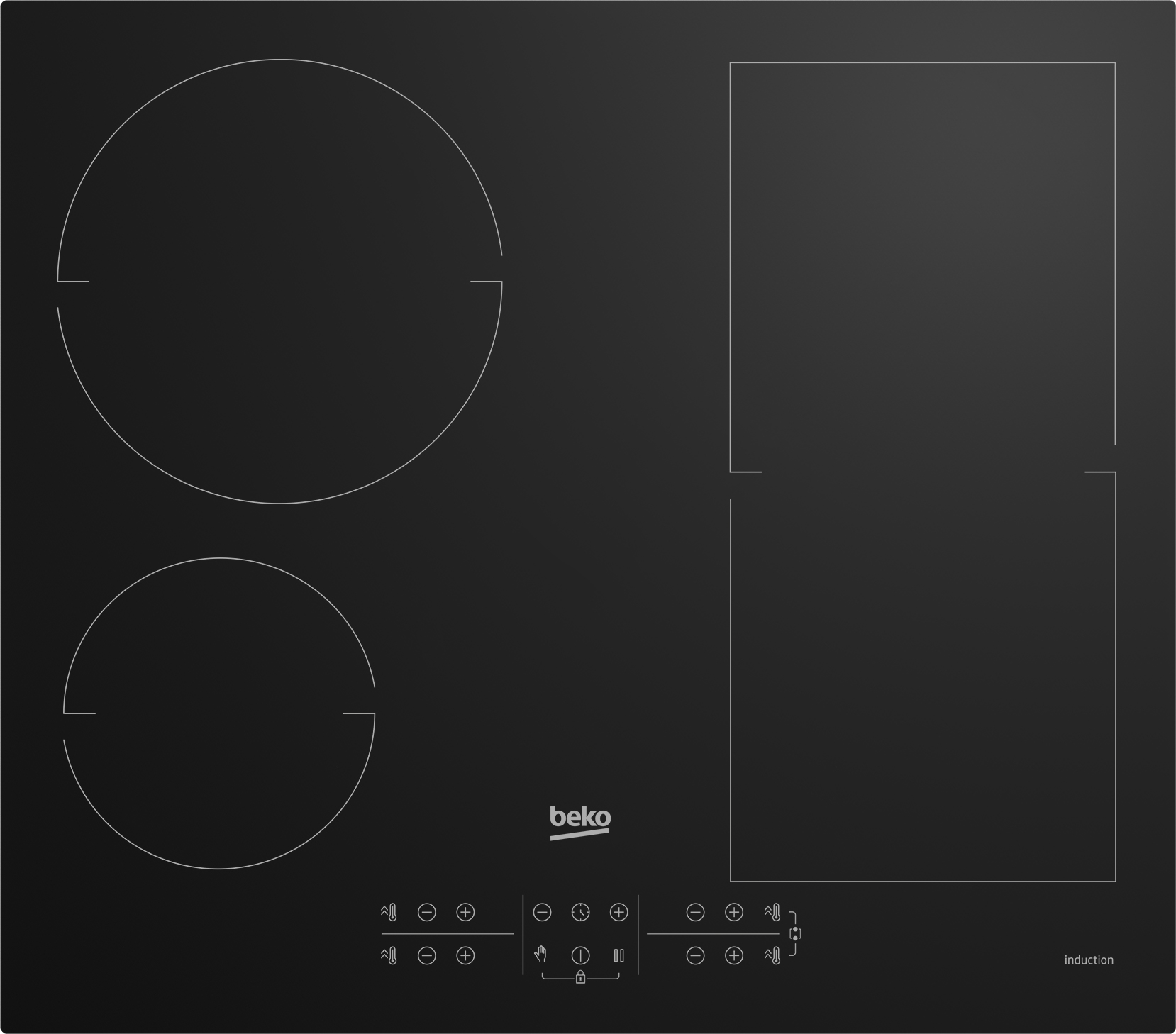 Beko 7757189217 hob Black Zone induction hob – image 1