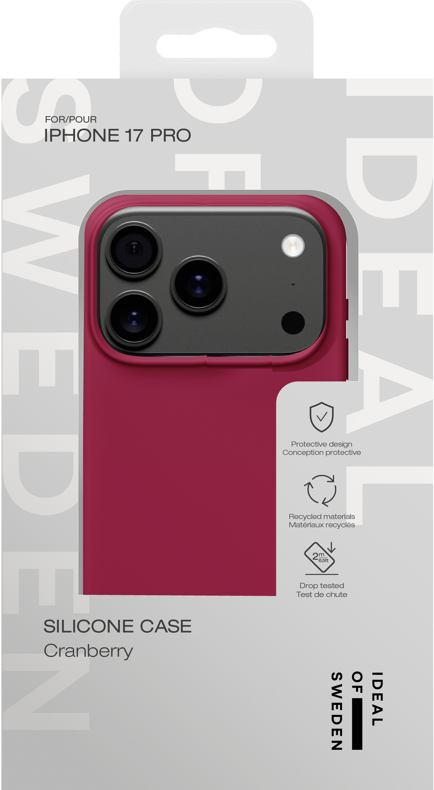 iDeal of Sweden Silicone Case iPhone 17 Pro Cranberry – image 3
