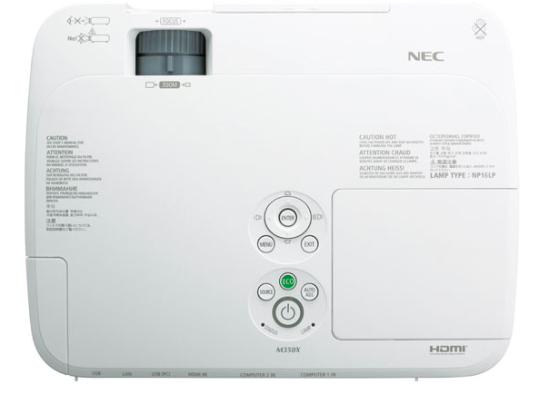 NEC M350X Standard throw projector 3500 ANSI lumens LCD XGA (1024x768) White – image 2