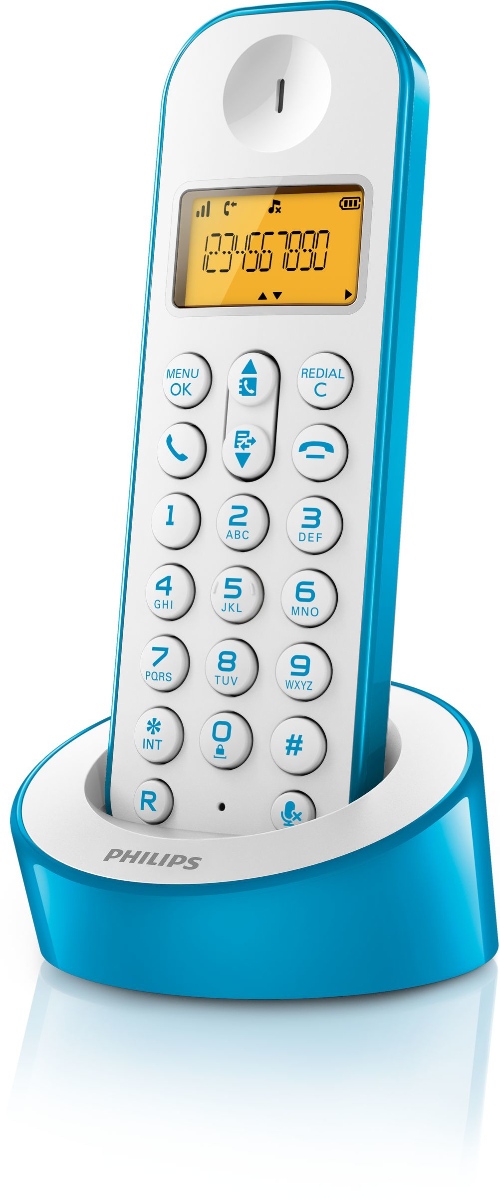 Philips D1201WA/23 telephone DECT telephone Caller ID Blue, White – image 2
