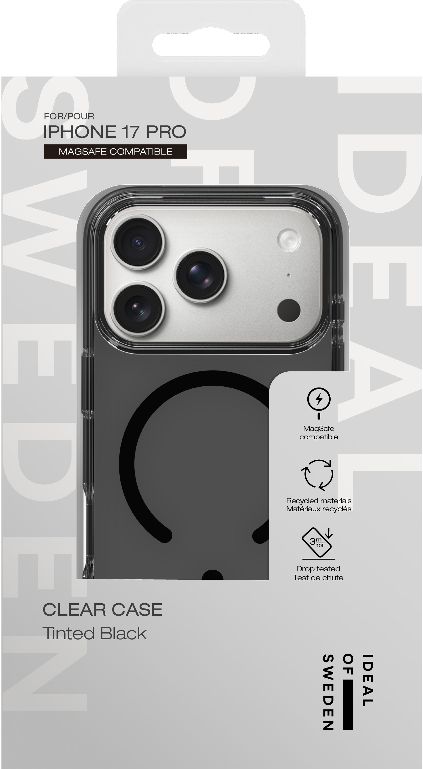 iDeal of Sweden Clear Case MagSafe iPhone 17 Pro Tinted Black – image 4