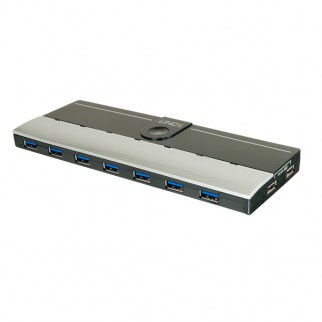 Lindy 43153 interface hub USB 3.2 Gen 1 (3.1 Gen 1) Micro-B 5000 Mbit/s Grey, Silver – image 1