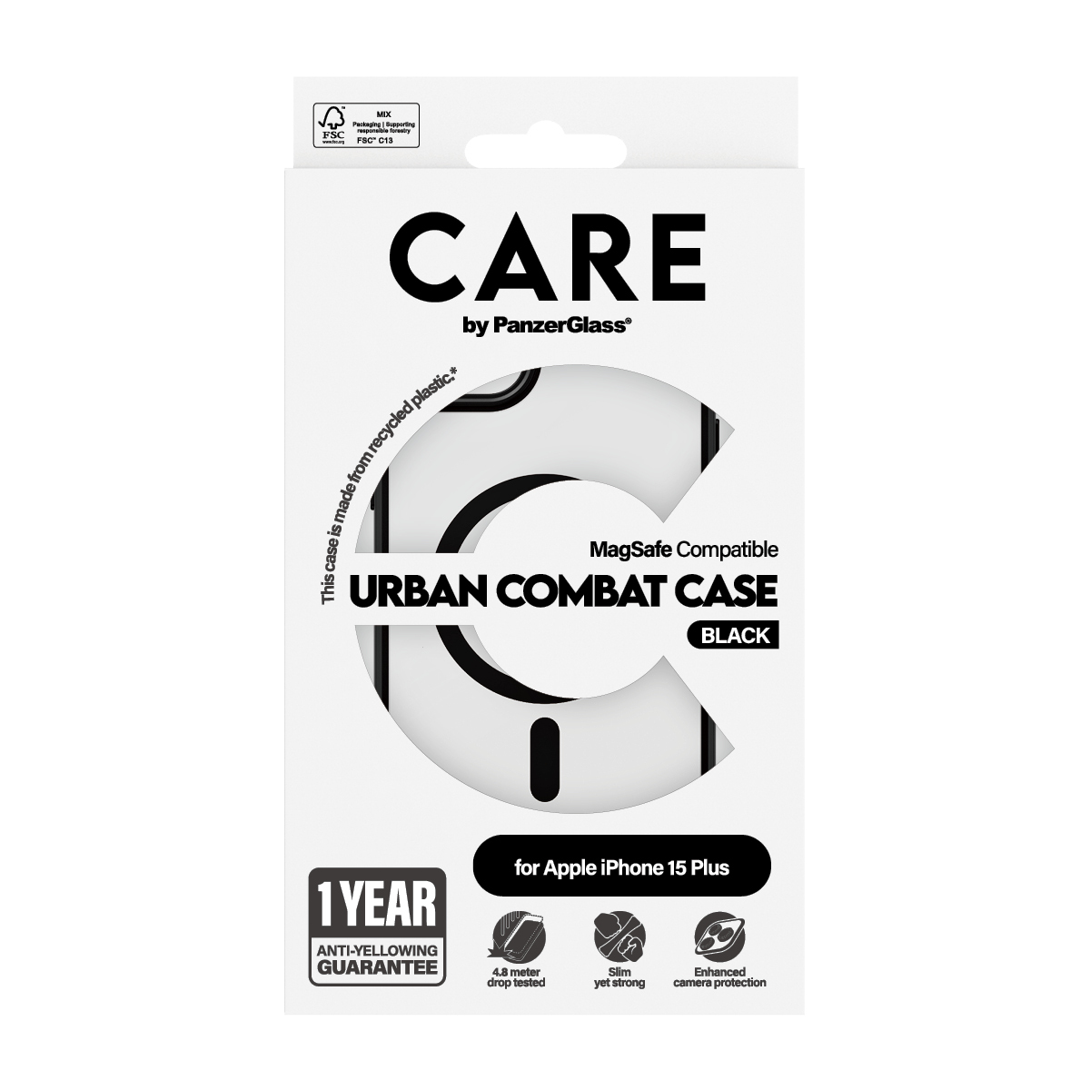 PanzerGlass CARE™ by PanzerGlass® Urban Combat Case Transparent w. Black MagSafe iPhone 15 Plus – image 3