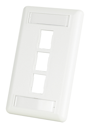 Legrand HDJ 3 Port Tekli Gang Yüz Plakası, Beyaz Plastik Geçmeli Çerçeve ve Etiket Alanı
