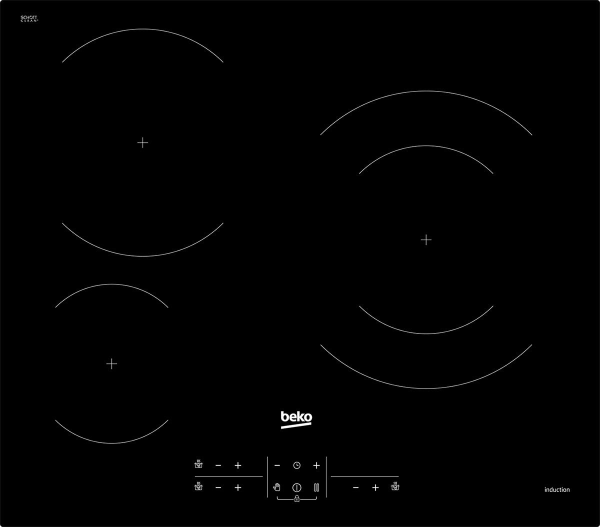 Beko HII63204AT hob Black Built-in
