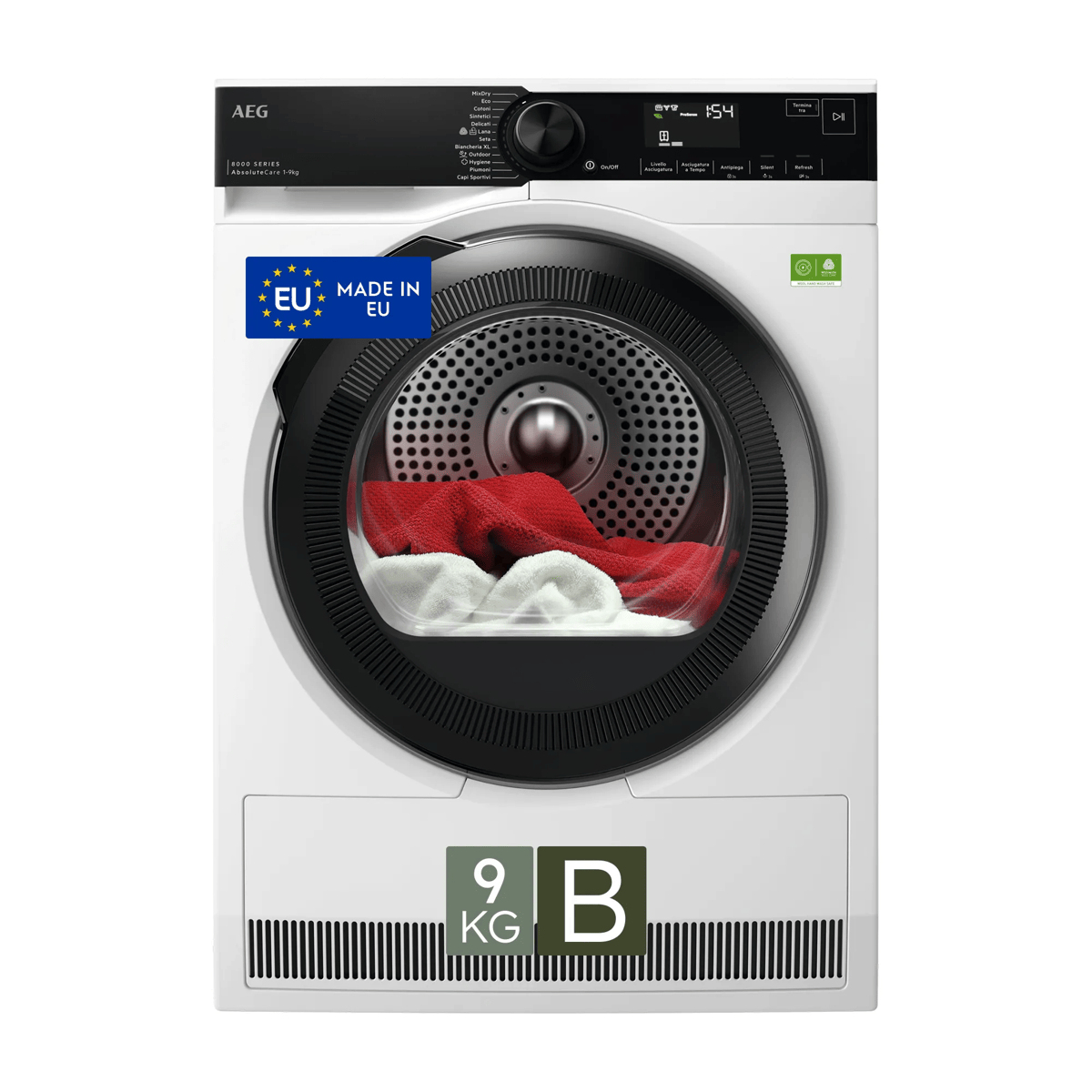 AEG Series 8000 TR8HH9B tumble dryer Freestanding Front-load