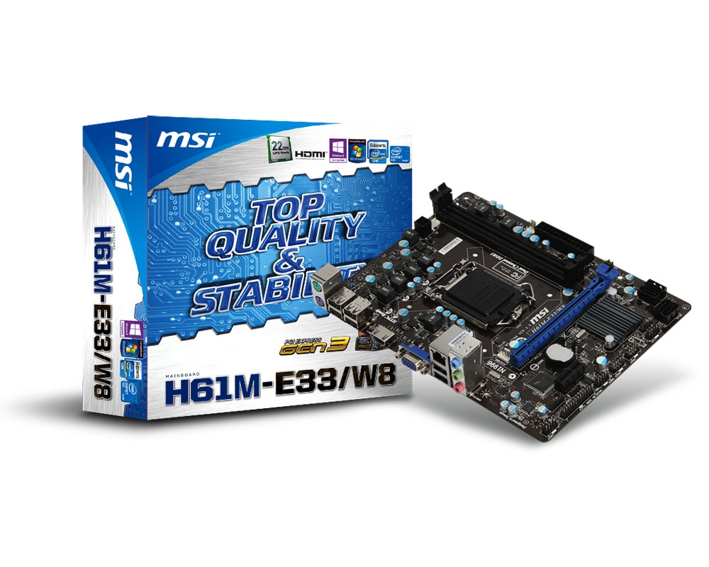 MSI H61M-E33/W8 motherboard Intel® H61 LGA 1155 (Socket H2) micro ATX – image 5