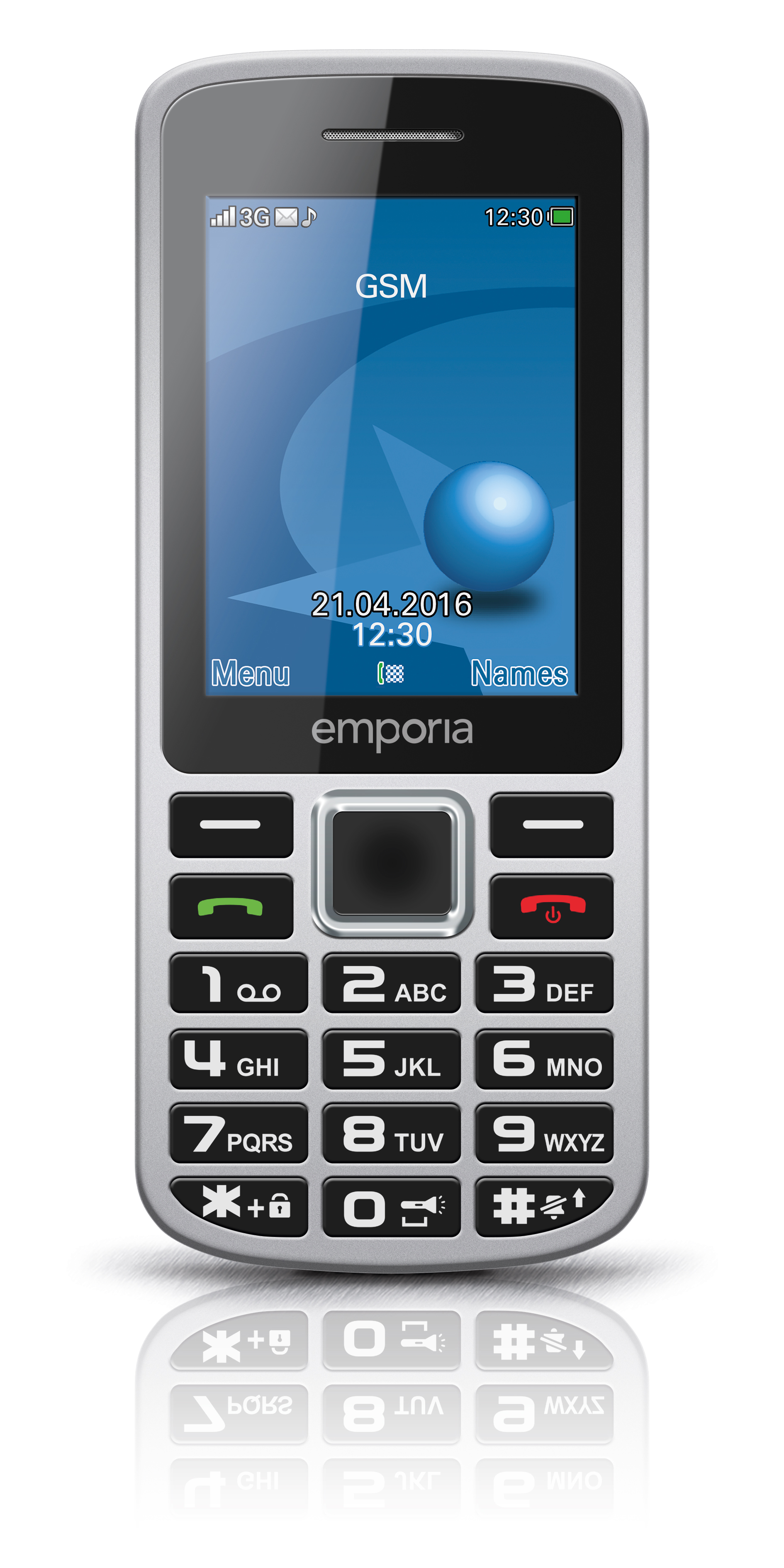 Emporia PRIME 6.1 cm (2.4") 64 g Black, Grey Senior phone – image 1