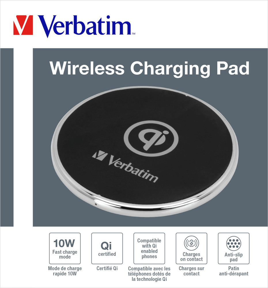 Verbatim 49551 mobile device charger Mobile phone Black USB Wireless charging Fast charging Indoor – image 4