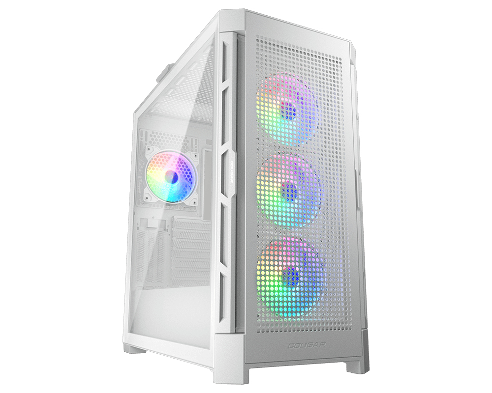 Gabinete Gamer COUGAR Airface Pro RGB - Media Torre - ATX/Micro ATX/Mini ITX/CEB/E-ATX - Panel Lateral - Blanco - 385AD10.0004