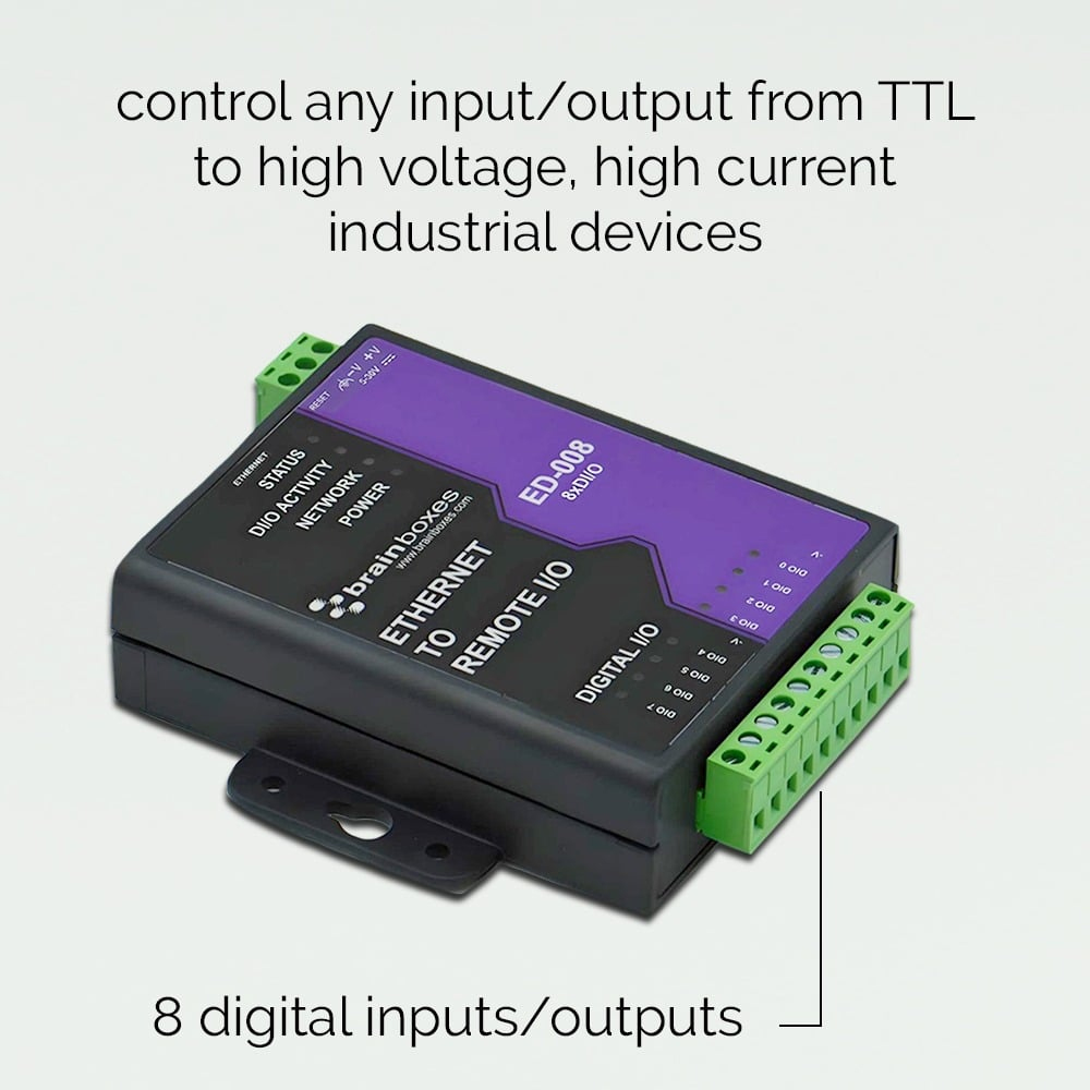 Brainboxes ED-008 Ethernet to 8 Digital IO Lines – image 4
