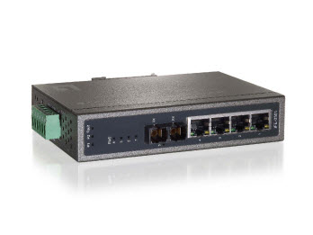 LevelOne 4 FE PoE + 1 FE MMF SC Industrial Switch, 2km