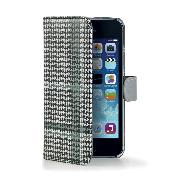 Celly PDPAGEIPH5BK mobile phone case Wallet case Black, White