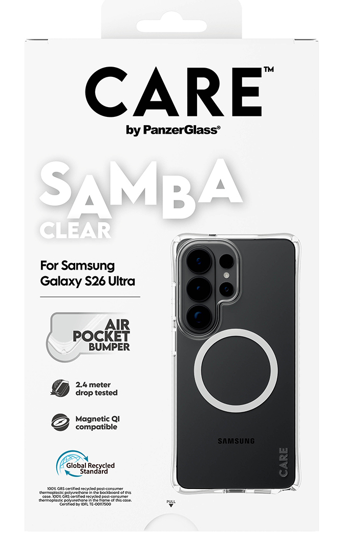 PanzerGlass CARE™ by PanzerGlass® Samba Case Transparent w. White Qi Samsung Galaxy S26 Ultra – image 3