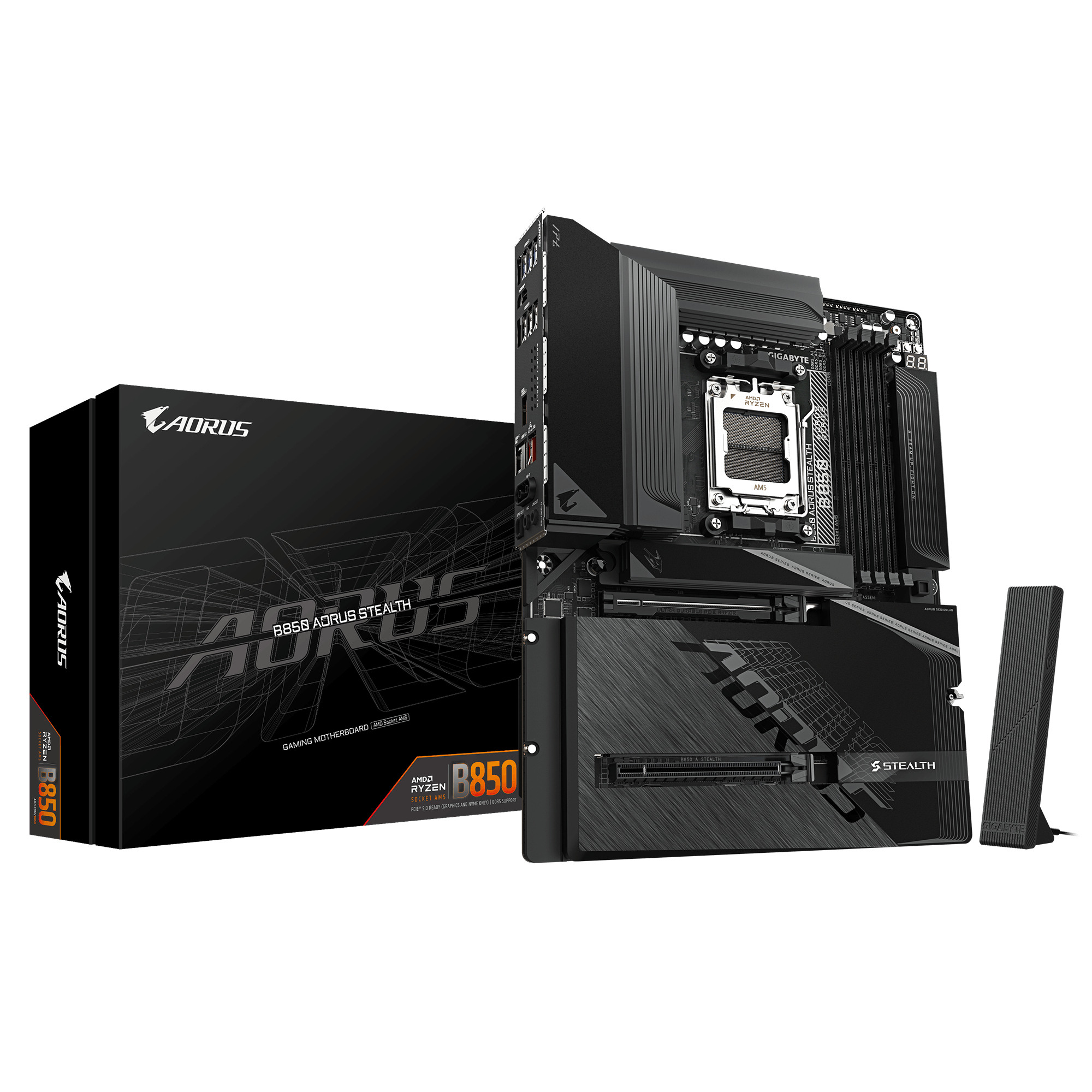 Gigabyte B850 AORUS STEALTH           (B850,AM5,ATX,DDR5) Mainboards AMD