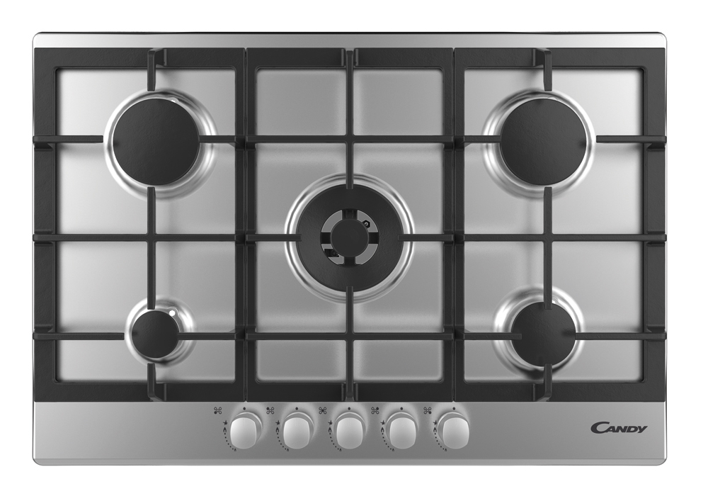 Candy Timeless CPG75SWGX Stainless steel Built-in Gas 5 zone(s)