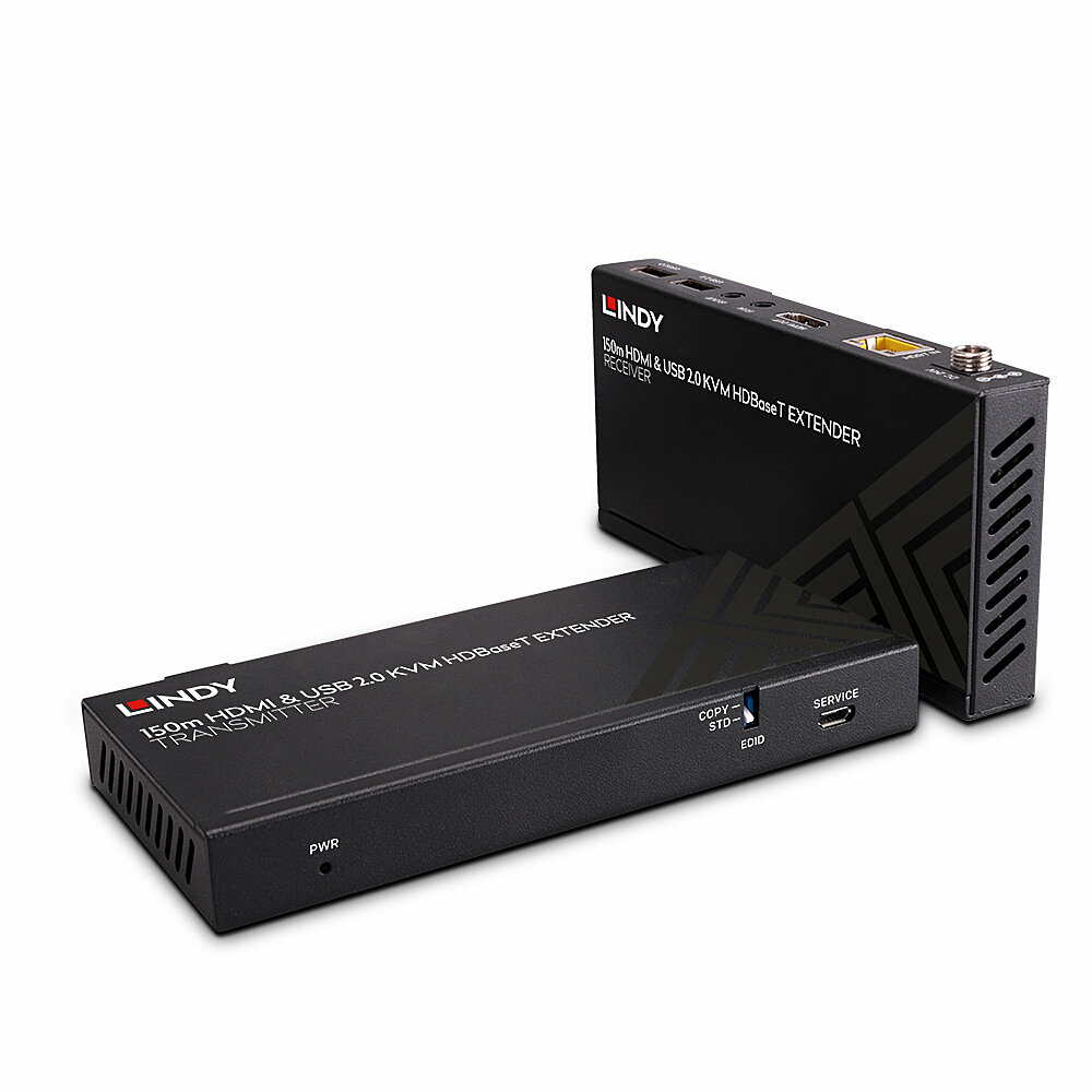 Lindy 150m Cat.6 HDBaseT KVM Extender, HDMI 4K60, USB 2.0 & IR
