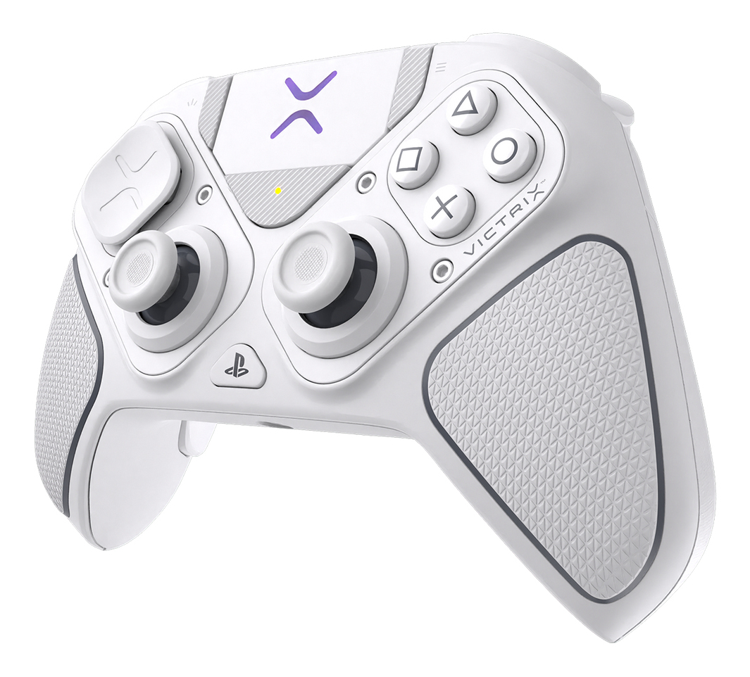 Turtle Beach Victrix Pro BFG Reloaded Blanc PlayStation Manette de gaming modulaire sans fil w/Bluetooth, module Fightpad et effet Hall pour PlayStation 5, PlayStation 4 et PC