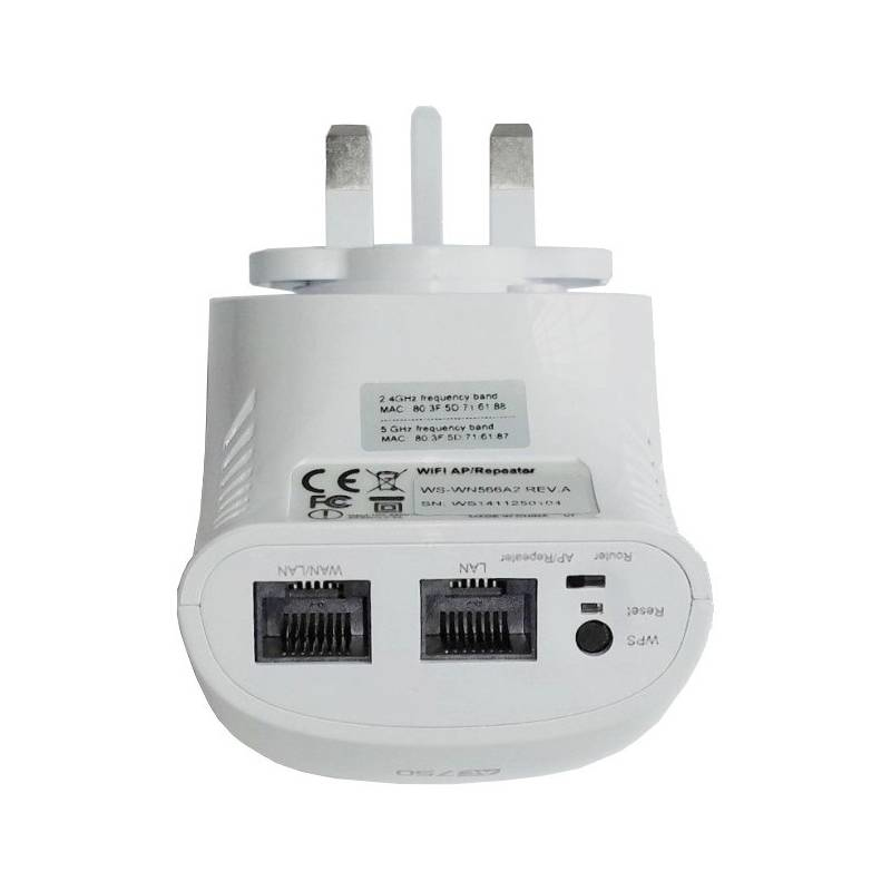 Techly Mini WiFi Router 750Mbps Dual Band Repeater Repeater5 with UK plug I-WL-REPEATER5/UK – image 5