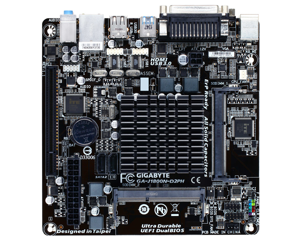 GIGABYTE GA-J1800N-D2PH (rev. 1.1) – image 2