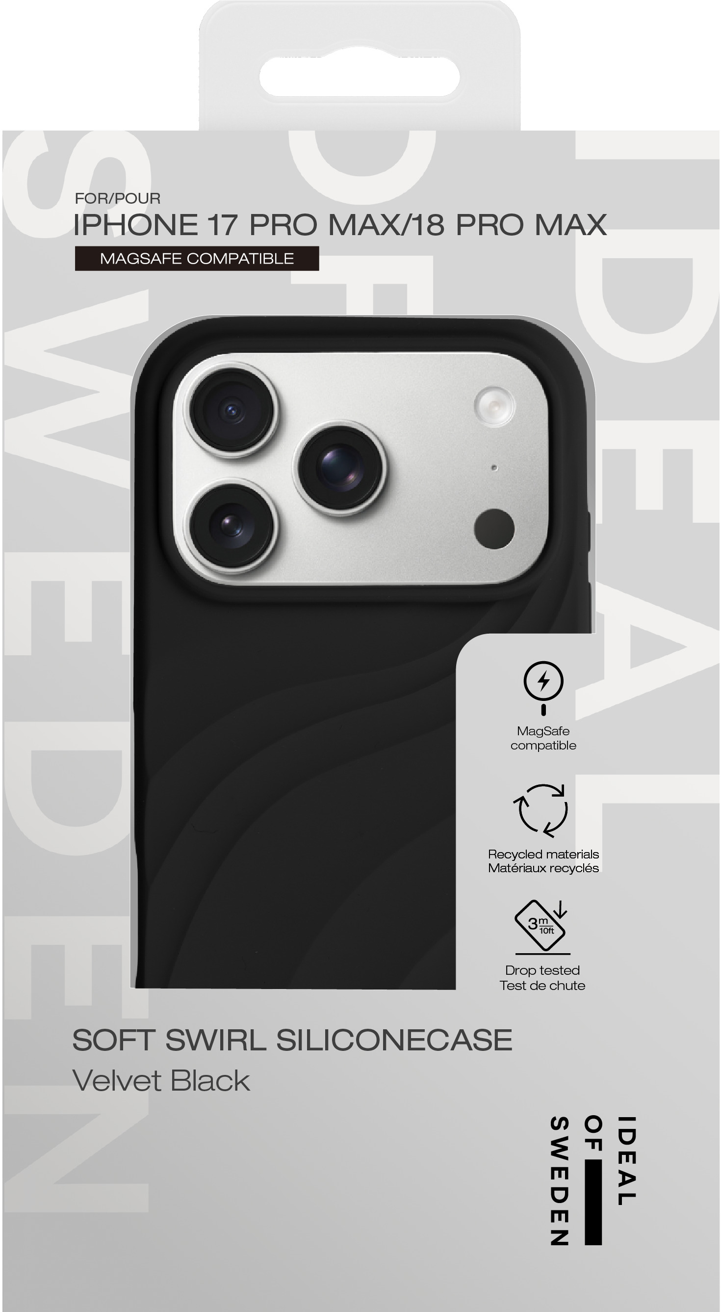 iDeal of Sweden Soft Swirl Silicone Case MagSafe iPhone 17 Pro Max / 18 Pro Max Velvet Black – image 6