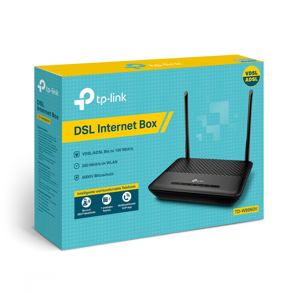 TP-Link TD-W9960V wireless router Gigabit Ethernet Single-band (2.4 GHz) Black – image 3