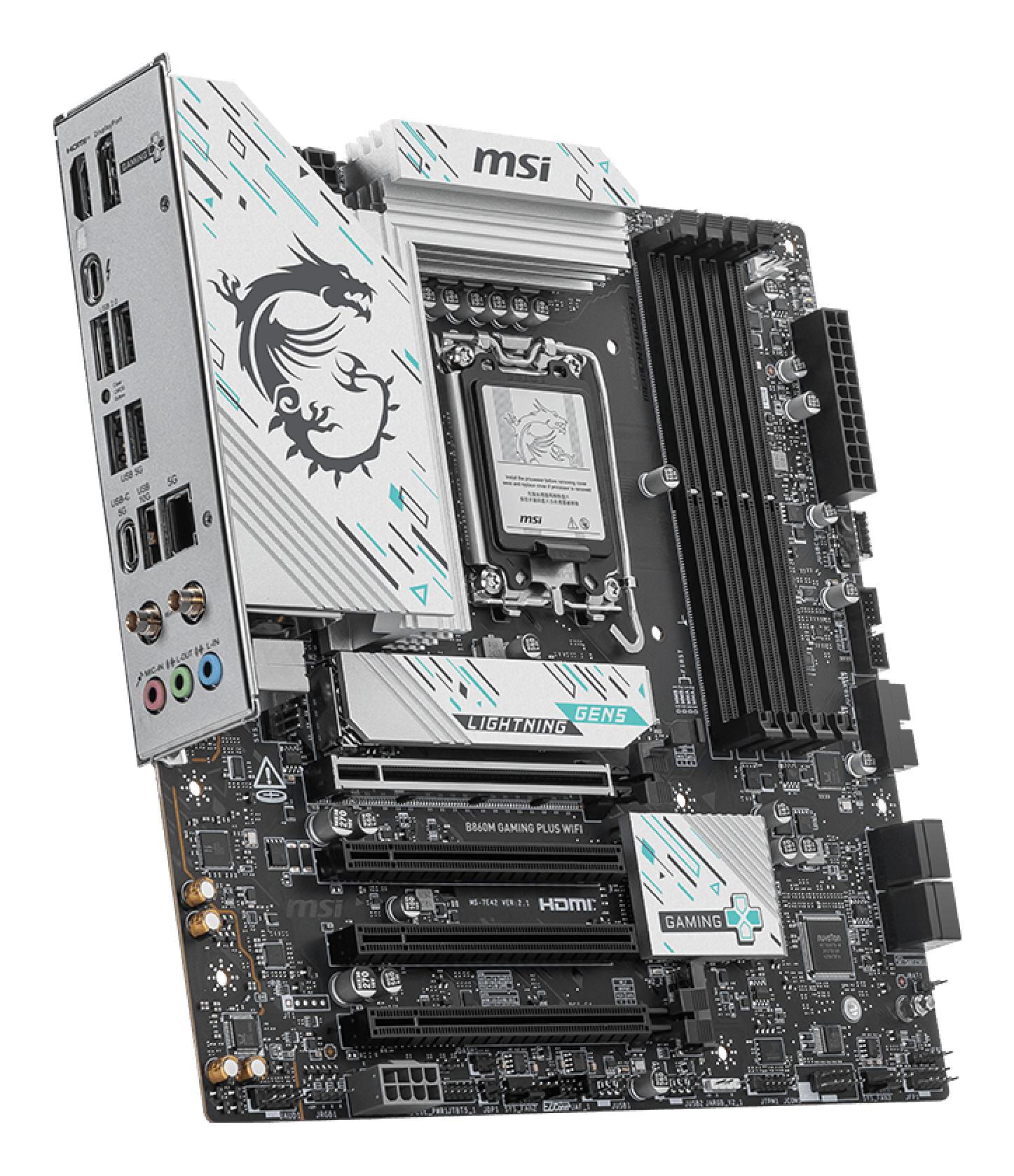 MotherBoard LGA1851 Micro-ATX MSI B860M GAMING PLUS WIFI, 256GB RAM DDR5 Max,1 M.2 PCIE 5 + 1 M.2 PCIE4,Wi-Fi 7 + BT 5.4