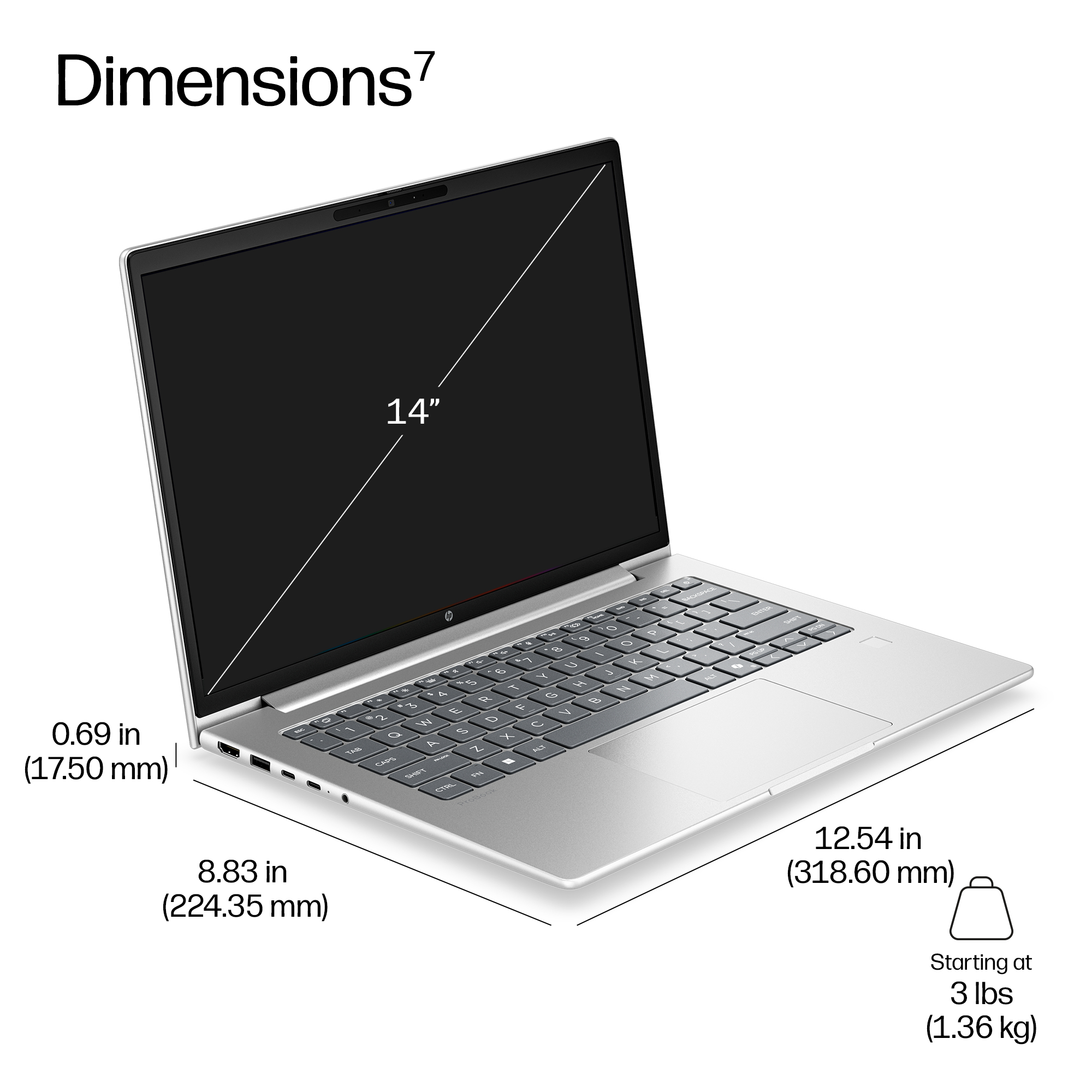 HP DW1Z1ET laptop Intel Core 5 35.6 cm (14″) WUXGA 32 GB DDR5-SDRAM 512 GB SSD Wi-Fi 6E (802.11ax) Windows 11 Pro AI PC Silver image 5