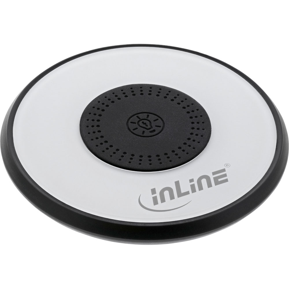 InLine 33393V mobile device charger Universal Black, White USB Wireless charging Indoor