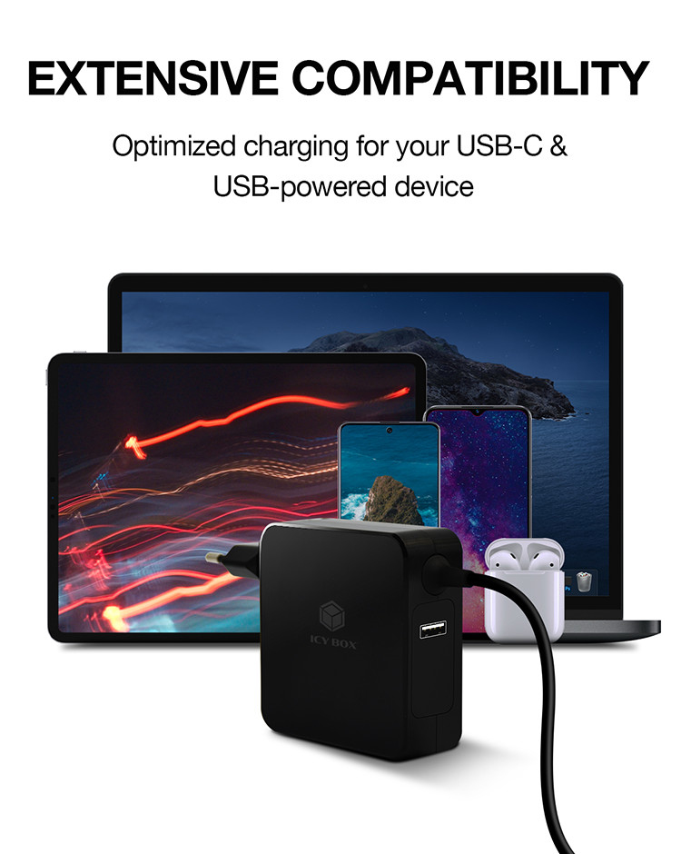ICY BOX IB-PS101-PD Laptop, Smartphone, Tablet Black AC Indoor – image 5