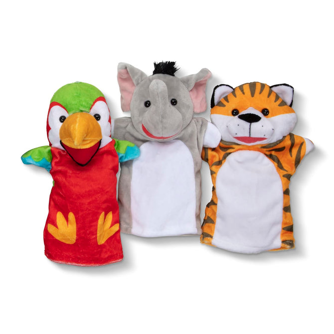 Resim Melissa & Doug Safari Buddies El Kuklası Seti (6 Adet)