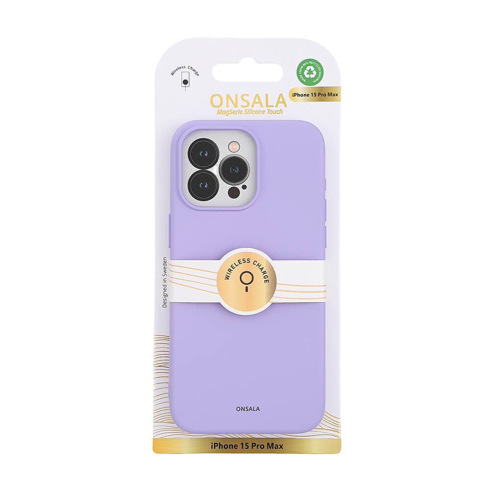 Onsala Phone Case with Silicone Feel MagSeries Purple - iPhone 15 Pro Max – image 2