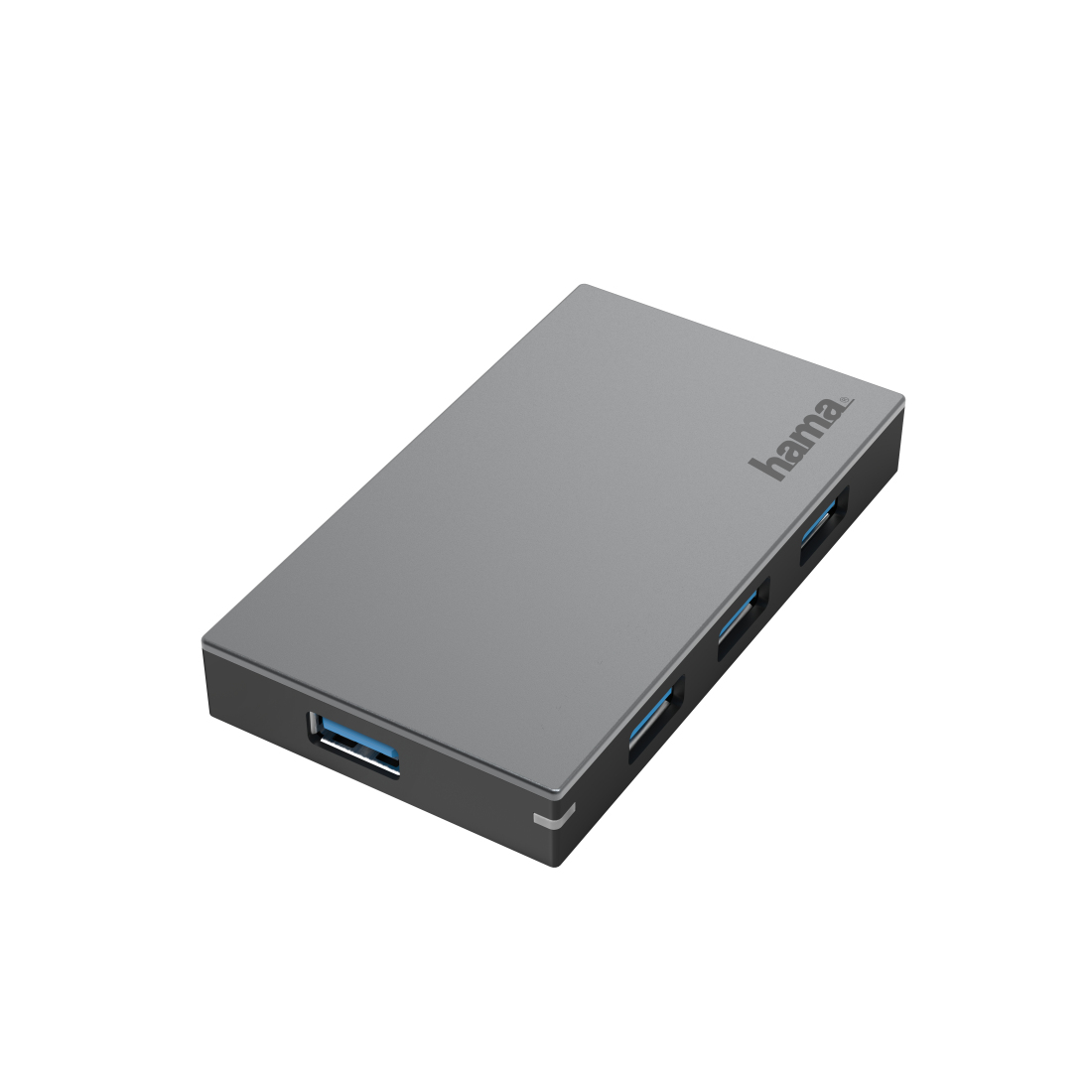 Hama 00200115 interface hub USB 3.2 Gen 1 (3.1 Gen 1) Type-A 5000 Mbit/s Anthracite, Grey – image 1
