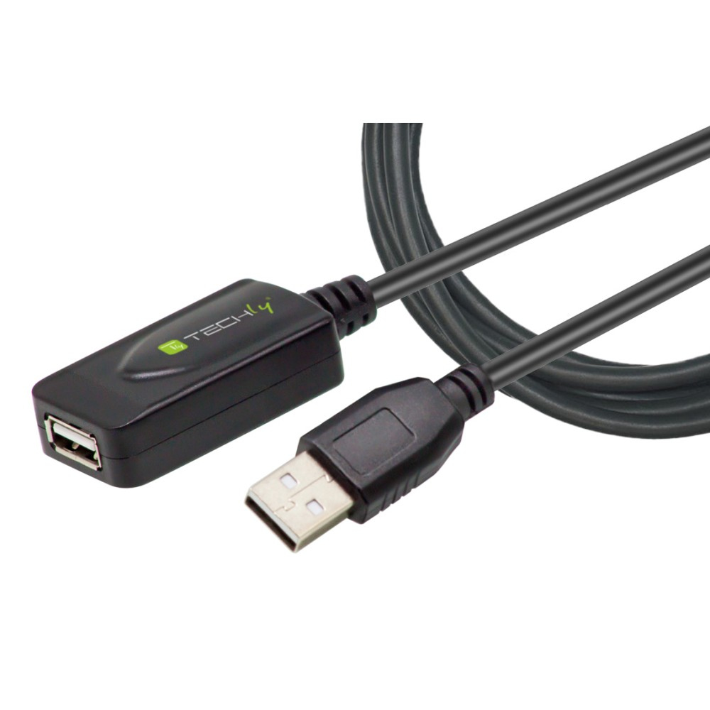 Techly IUSB-REP220TY3 cavo USB USB 2.0 20 m USB A Nero